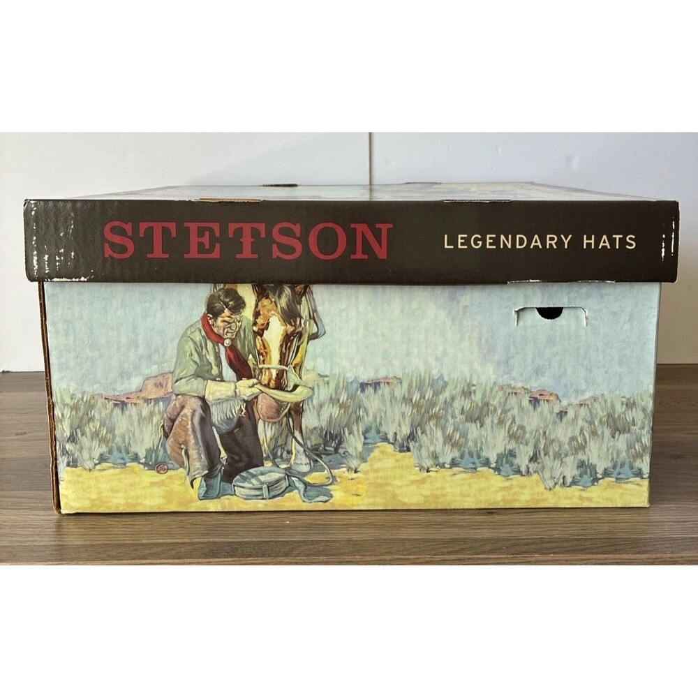 New In BOX, Stetson The Rawlins Cowboy Hat, Size Medium, KB Oak Brown, 3.5” Brim - Picture 6 of 16
